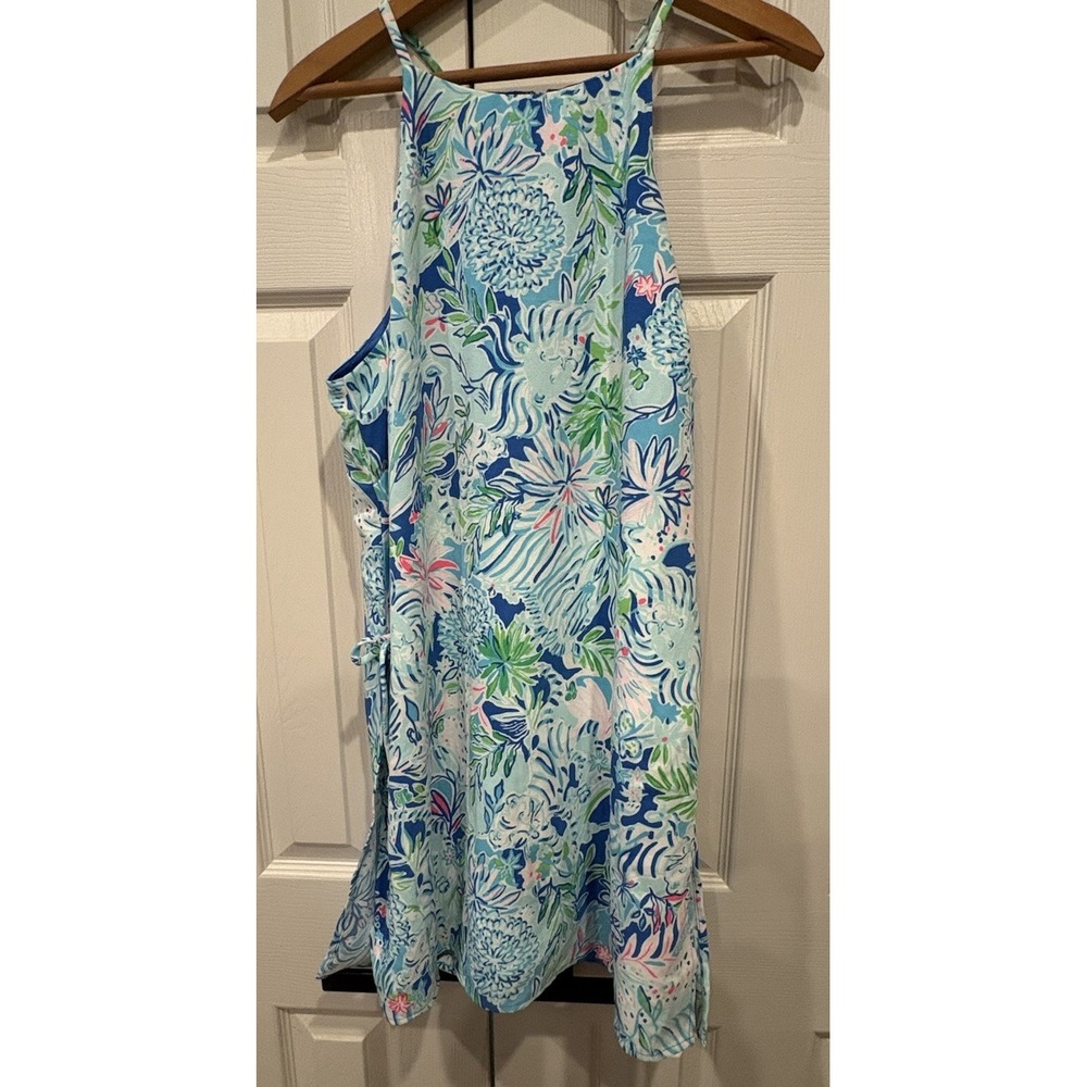 Lily Pulitzer Pearl Romper Coastal Blue Lion Around Sleeveless Size 14 NWT